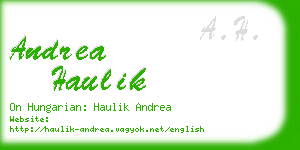 andrea haulik business card